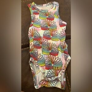 Posh peanut rainbow slinky onesie